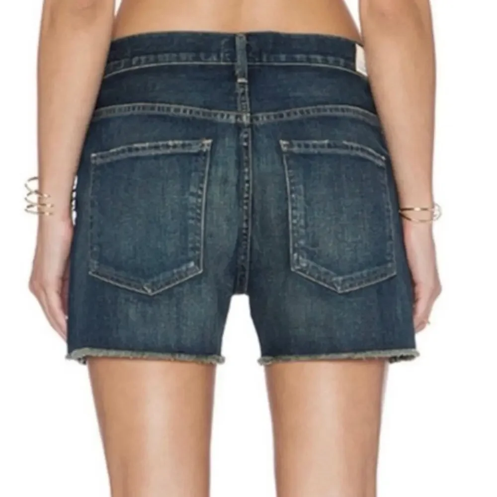 CITIZENS OF HUMANITY Corey Short Womens 28 Slouchy Fit Denim Cut Off Dark Wash